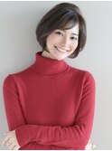 【小鳥居】シルキーベージュ大人可愛いボブショート前上がりボブ