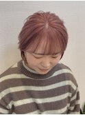 ブリーチあり 暖色系カラー コーラルピンク +7700円~