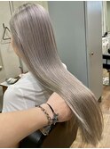 美髪ストレートカット/ライトグレー