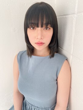 リトル 渋谷(little) 顔まわりデザイン:ぱっつん姫カット