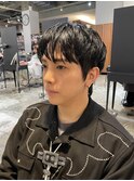 韓国シースルーマッシュウルフカルマパーマダウンパーマ