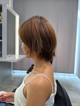 ビームズヘア 藤が丘店(Bee Ms HAIR) 小顔見せショートベージュカラーブリーチしない透明感カラー