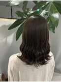 ミディアム/透明感カラー/赤味消し