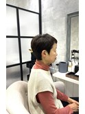 白髪ぼかし/白髪改善カラー/ショート/透明感カラー/脱白髪染め