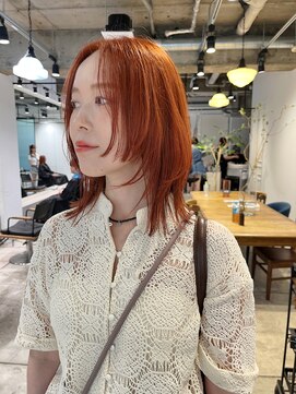 キャロルガーデンズ ボコカ 表参道(Carroll Gardens bococa) 【kacho】オレンジカラー　ミディアム