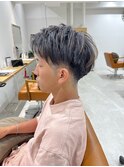 アッシュブラックカルマパーマベリーショートダークアッシュ