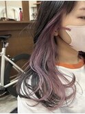インナーカラーモーヴピンク/表参道/原宿/20代/30代