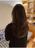 【韓国風イルミナカラー】うる艶ロングレイヤー◎透明感ベージュ