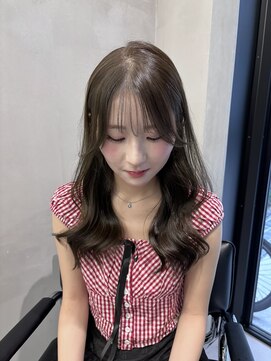 ノー バイ イオエ 西梅田(no. by ioe) ブリーチなしカラー/髪質改善/ミルクティーベージュ/小顔ヘア