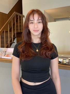 ウェチカ(wechica) オレンジブラウン&レイヤーカット