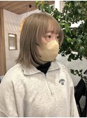 ミディアムレイヤー＊顔周りレイヤー＊ブリーチカラー＊銀座