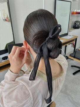 ウル 岡山駅店(ULu.) 結婚式ヘア二次会ヘア編みおろしカチモリシニヨン岡山ヘアセット