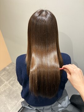 イオエ 西梅田(ioe) ブリーチなしカラー/髪質改善/ミルクティーベージュ/顔へア