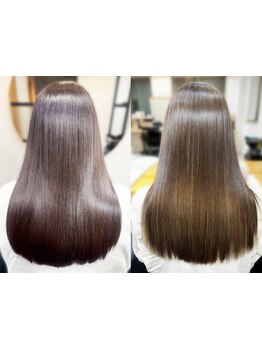 【メテオ髪質改善カラー+カット\15000】お客様から「このサロンのカラー剤はしみない♪」と大好評！