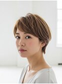 ハイライトアッシュ系ショート