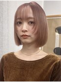 20代30代ボブレイヤーボブ顔周りレイヤー韓国風ボブハッシュボブ