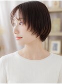 ダークアッシュ丸みナチュラルショートマッシュTd3志木30代40代