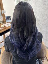マーレ(MARLE./)&nbsp;ネイビーグラデ/エッジの効いた韓国風モード