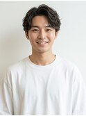 池袋 ツーブロック センターパート ショートセンターパート