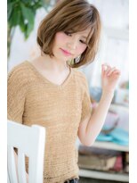 ミック ヘアアンドメイク アップ 駒込店(miq Hair&Make up)&nbsp;斜めバングで目力強調☆ラフミディ