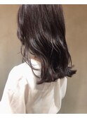小顔カット×ブラウンカラー×セミウェットウェーブ