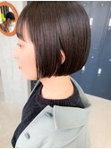 前下がりボブ、スリークボブ、コスメストレート、ワイドバング
