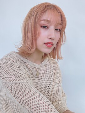 ルービック 和歌山(Rubik's) ナチュラルボブ×オレンジベージュ