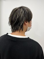 メンズカット ハイライト ウルフ マッシュ ケアブリーチ