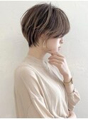20代30代40代大人可愛い耳掛けひし形くびれ丸みショート