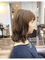 ダメージレスパーマ　柔らかく揺れ動く　肩ライン・ボブウェーブ