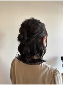 ハーフアップ