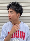 ビジネスショートメンズマッシュツイストパーマツーブロック