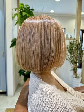 ジェービーヘア 稲毛(jb hair) ショート/ボブ/ハイライト/ベージュ/白髪ぼかし