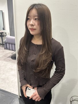 アルコイリスバイドールヘアー(ARCOIRIS by Dollhair) 顔まわりレイヤー韓国風レイヤーロングナチュラルワンカール都島