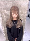 ハイライトカラーミルクティーベージュケアブリーチダブルカラー