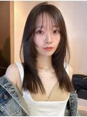 ザクザクレイヤーカット巻き方簡単ミディアムロング韓国表参道