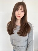 大人可愛い大人美人くすみカラーアッシュグレーベージュ