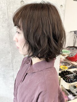 モリオ(morio) ＊/ふわふわボブ大人女子可愛い前髪くるくるパーマボブ30代40代3