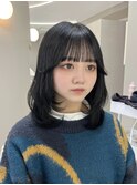 ナチュラル暗髪カラーレイヤースタイル