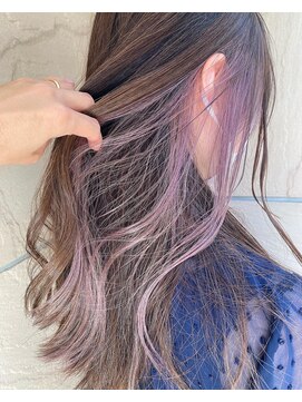 スリープ(Three-p.) ラベンダーピンクベージュなインナーカラー