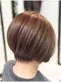 30代40代50代60代くびれ前下がりボブ脱白髪染め白髪ぼかし