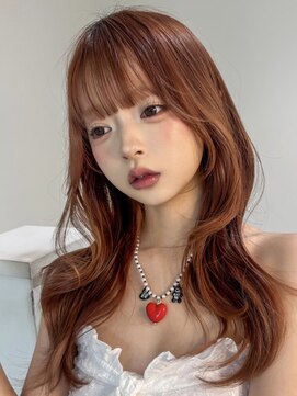 ロンドエニカ 大宮(Lond enika) くびれヘア/アプリコットオレンジ/ハイライトカラー/韓国/池袋