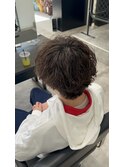 大きめ波巻きパーマ