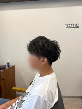 タメ(tame-) サーフカール/フェザーパーマ/ブルーブラック【都賀/メンズ】