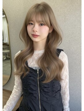 ボタン ハカタ(VOTAN hakata) レイヤーカット/福岡美容室/ミルクティーベージュ