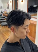 MEN'S HAIR/フェザーショート/刈り上げセンターパート/表参道駅