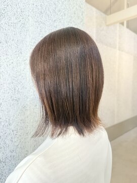 似合わせカットブラウンヴェールボブ