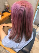 ポルム パプリカ(polum paprika)&nbsp;ハイトーンカラー艶カラー暖色系カラーロングヘアストレート
