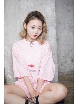 サロンドミルク 原宿(salon de MiLK) 【salon de MiLK 原宿】ロブ×バレイヤージュ×耳かけ