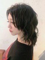 バトヘアー 渋谷本店(bat hair) 【bathair渋谷/三輪】無造作ウェーブ_ミディアムウルフ